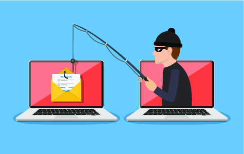 Phishing scam, hacker attack