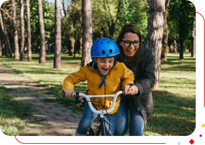een kind op een fiets