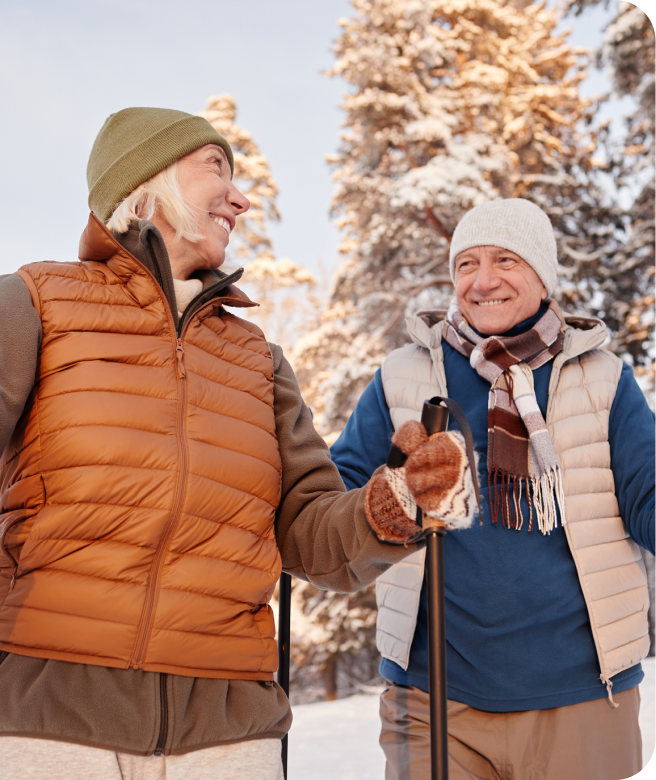 Koppel aan het hiken