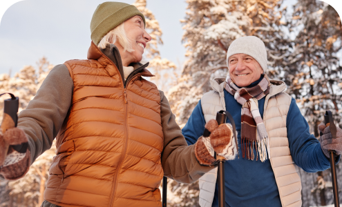 Couple en randonnée
