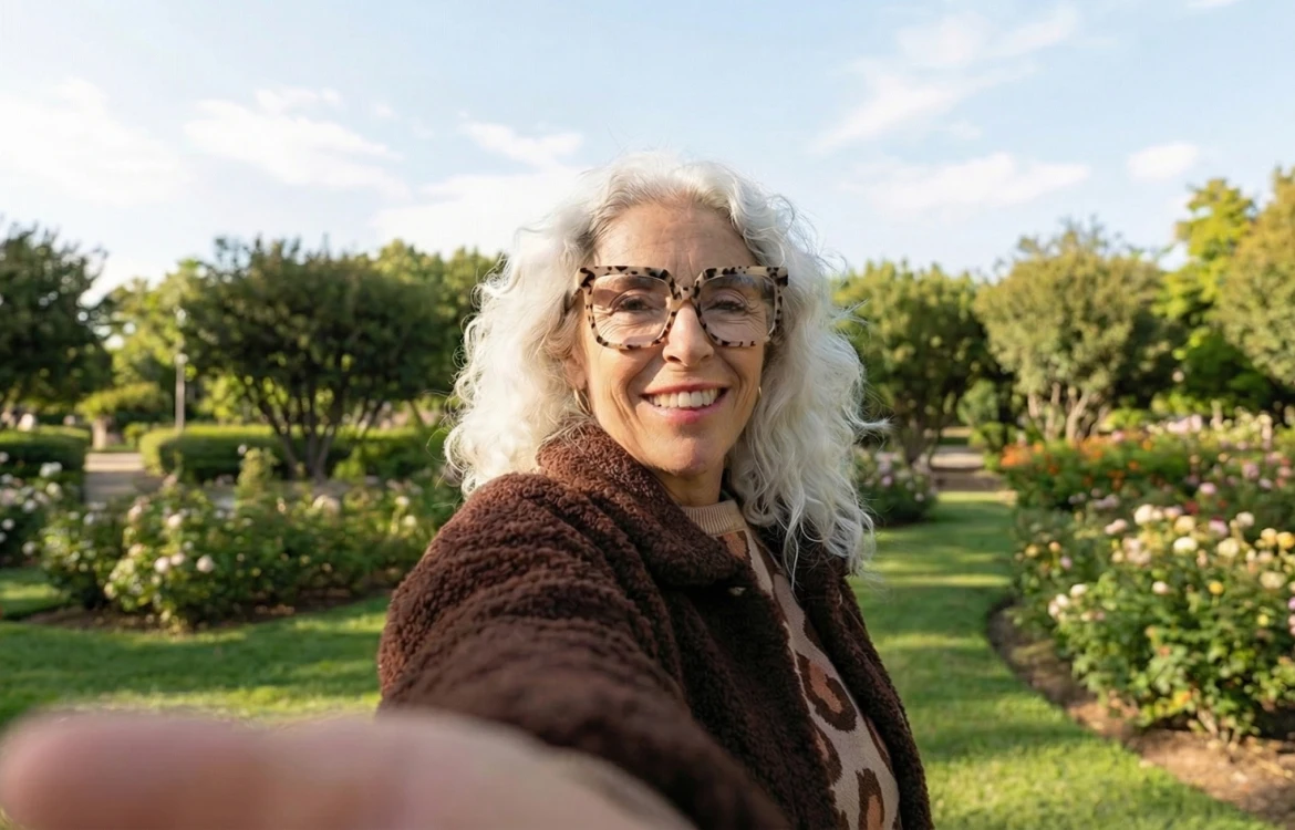 een vrouw met een bril