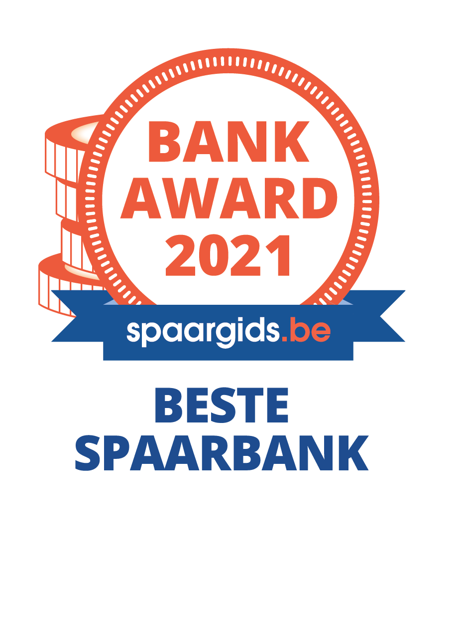 Bank Award 2021 spaargids.be - Beste spaarbank